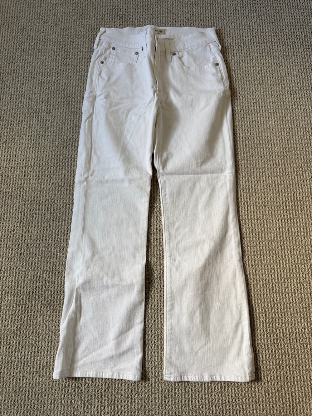 Madewell White Straight-Leg Jeans